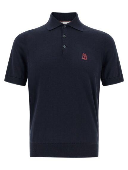 Brunello Cucinelli Logo Embroidery Polo Shirt