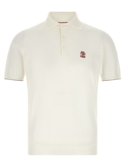 Brunello Cucinelli Logo Embroidery Polo Shirt
