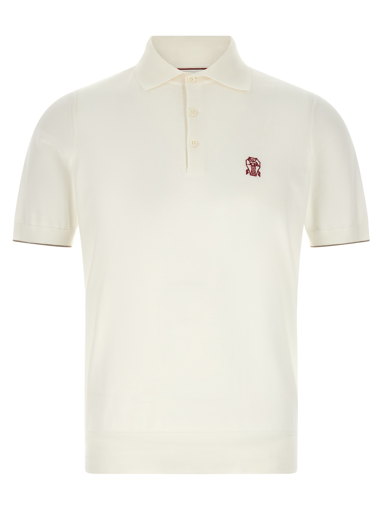 Brunello Cucinelli Logo Embroidery Polo Shirt
