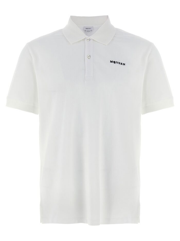 mcqueen logo embroidery polo shirt MCQUEEN Logo Embroidery Polo Shirt