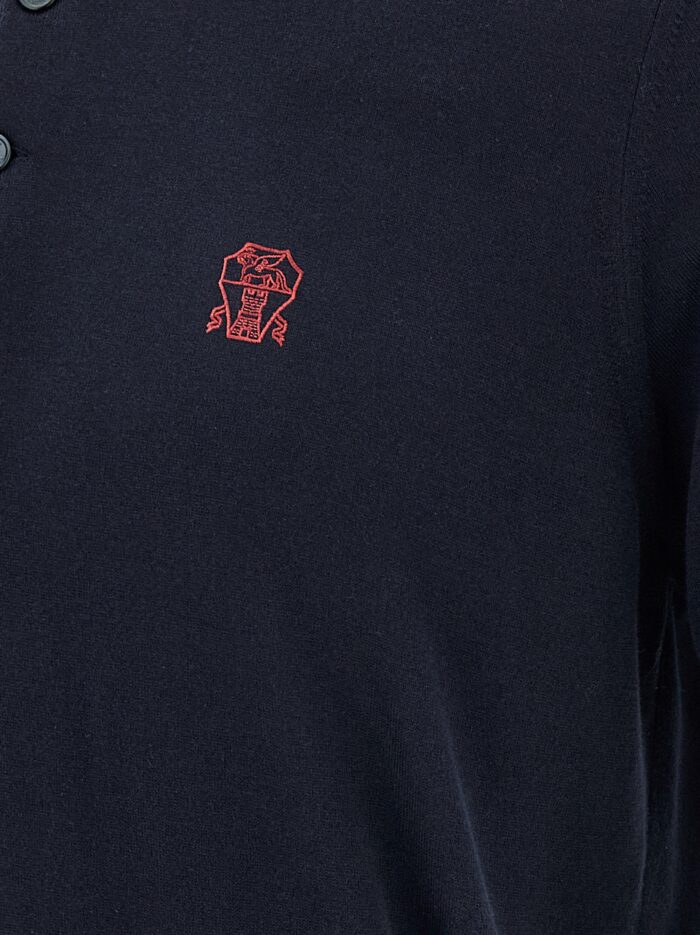 Brunello Cucinelli Logo Embroidery Polo Shirt