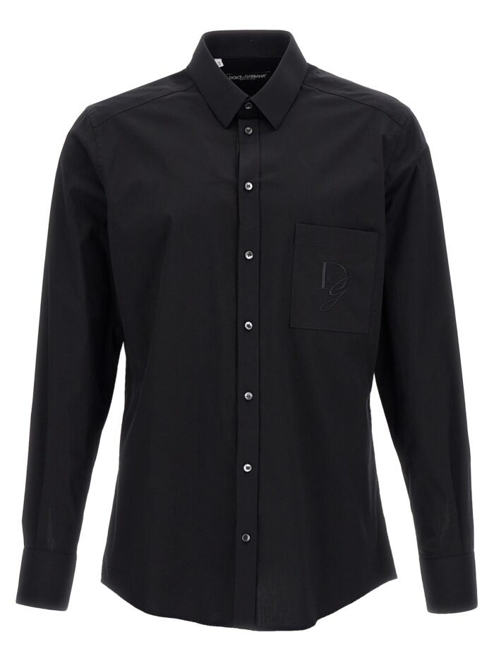 dolce & gabbana logo embroidery shirt Dolce & Gabbana Logo Embroidery Shirt