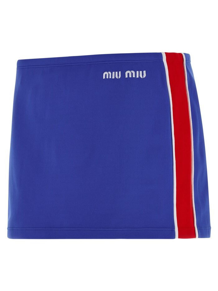 Miu Miu Logo Embroidery Skirt