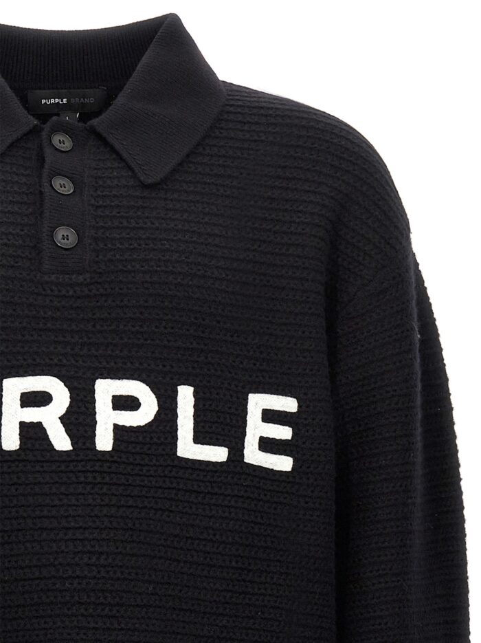 PURPLE Logo Embroidery Sweater