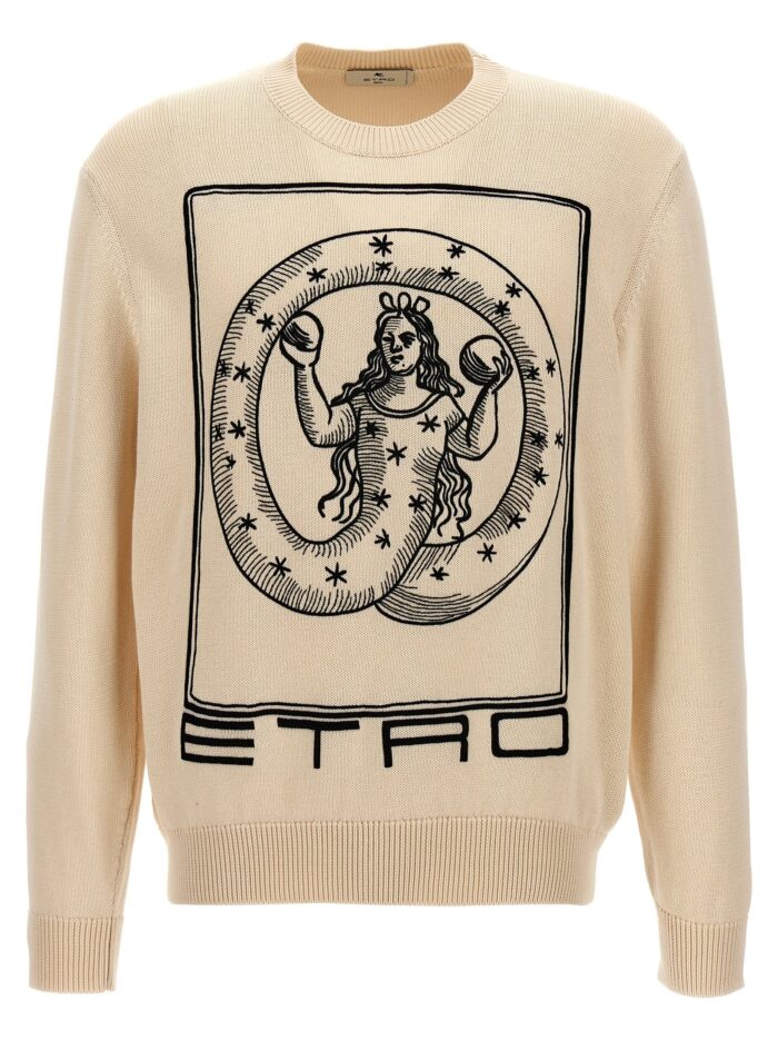 etro logo embroidery sweater Etro Logo Embroidery Sweater