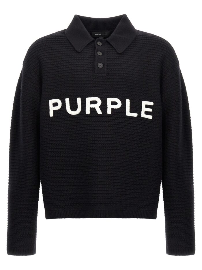 purple logo embroidery sweater PURPLE Logo Embroidery Sweater