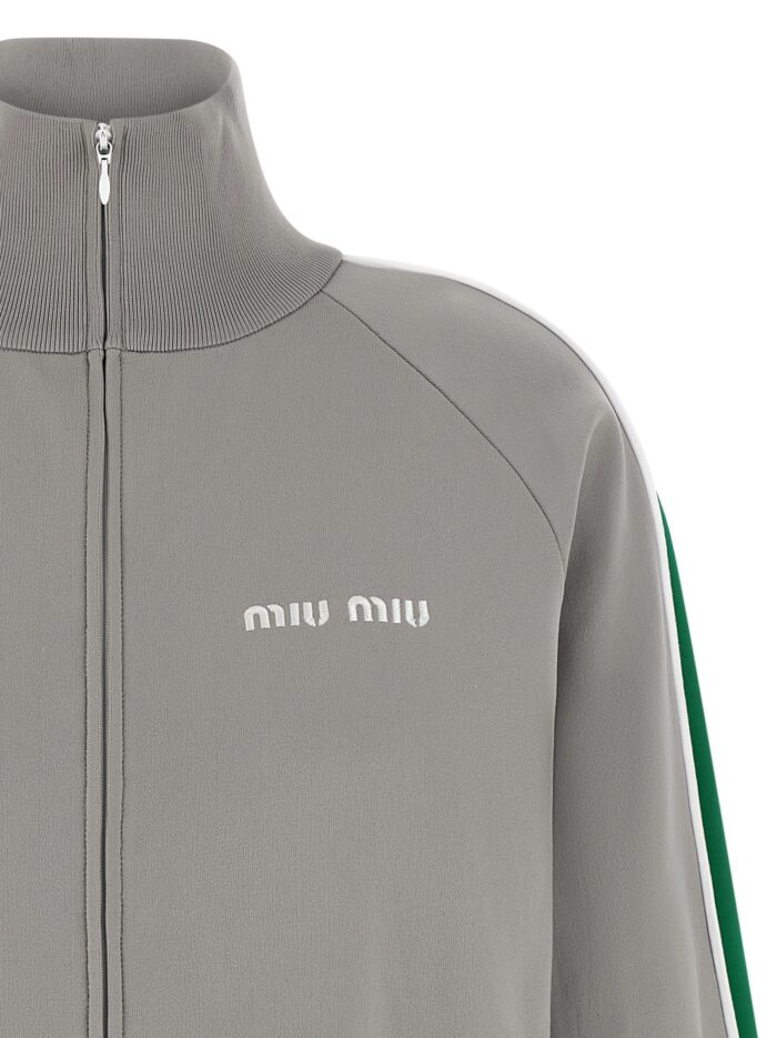 Miu Miu Logo Embroidery Sweatshirt