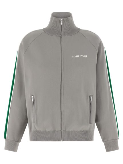 Miu Miu Logo Embroidery Sweatshirt