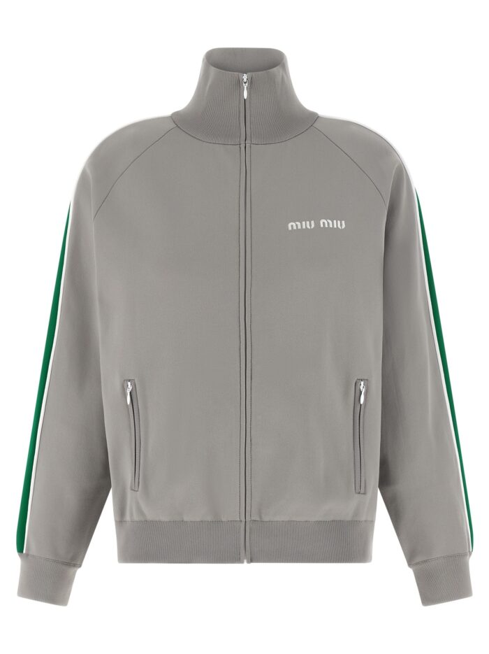 miu miu logo embroidery sweatshirt Miu Miu Logo Embroidery Sweatshirt
