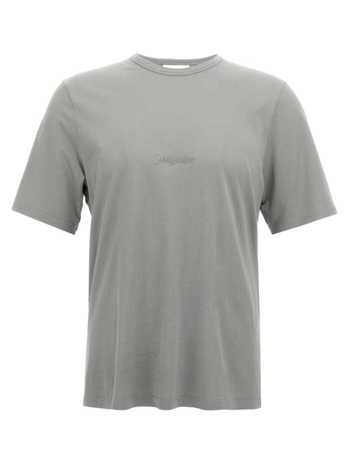 saint laurent logo embroidery t shirt Saint Laurent Logo Embroidery T-shirt