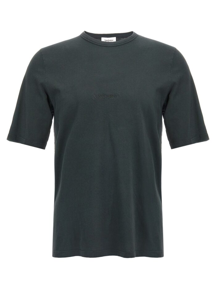 saint laurent logo embroidery t shirt Saint Laurent Logo Embroidery T-shirt