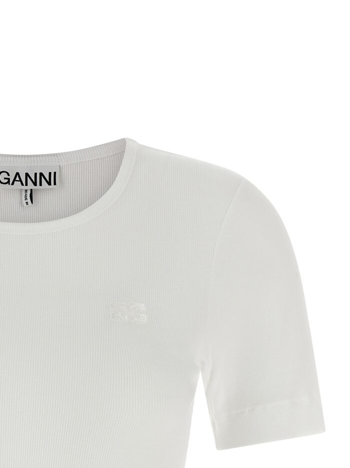GANNI Logo Embroidery T-shirt