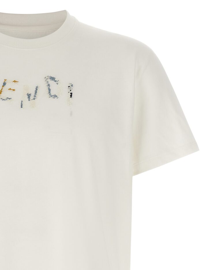 Fendi Logo Embroidery T-shirt