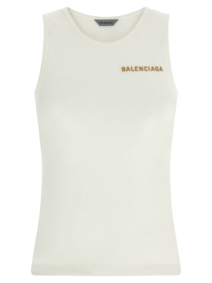 balenciaga logo embroidery tank top Balenciaga Logo Embroidery Tank Top