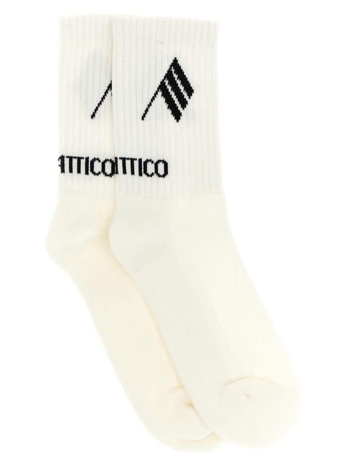 the attico logo intarsia socks The Attico Logo Intarsia Socks