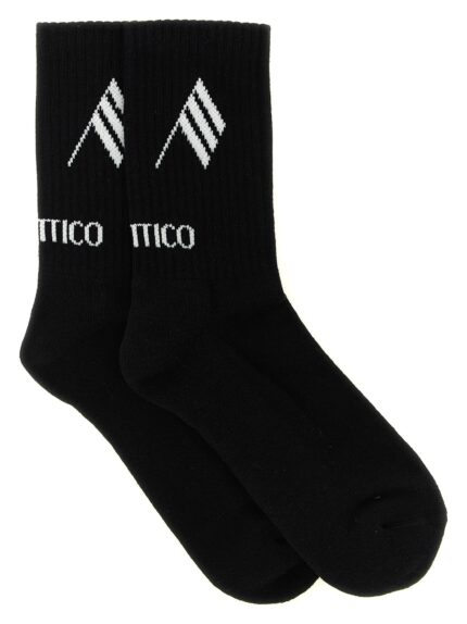 The Attico Logo Intarsia Socks