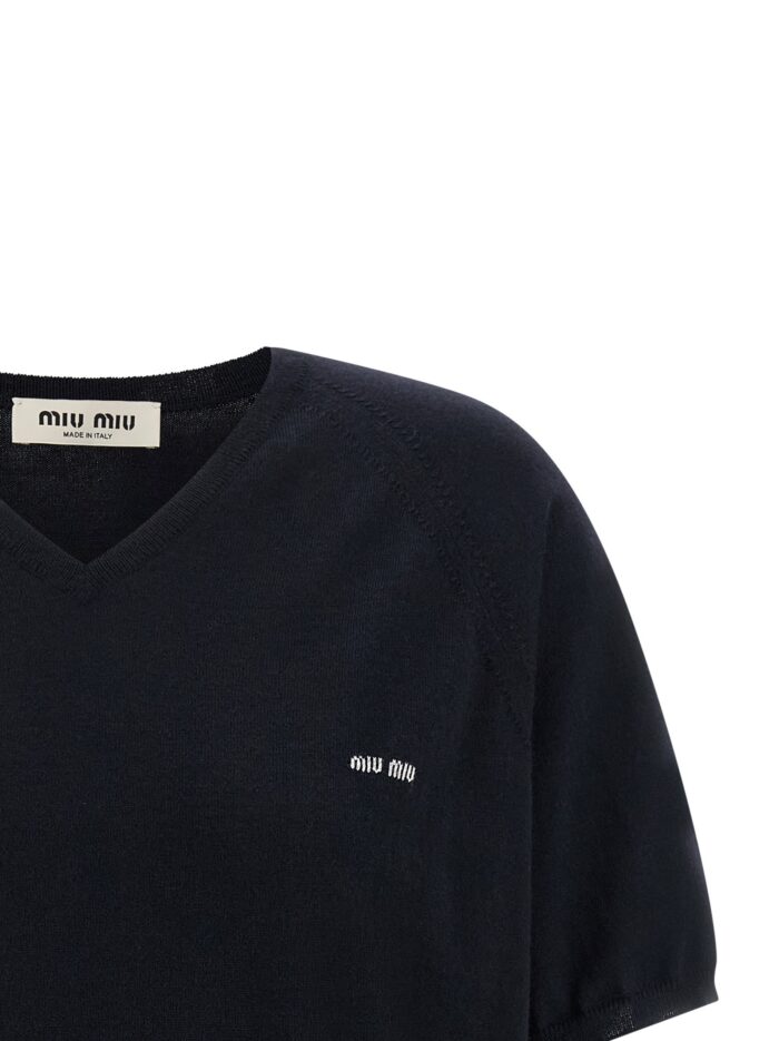 Miu Miu Logo Intarsia Sweater
