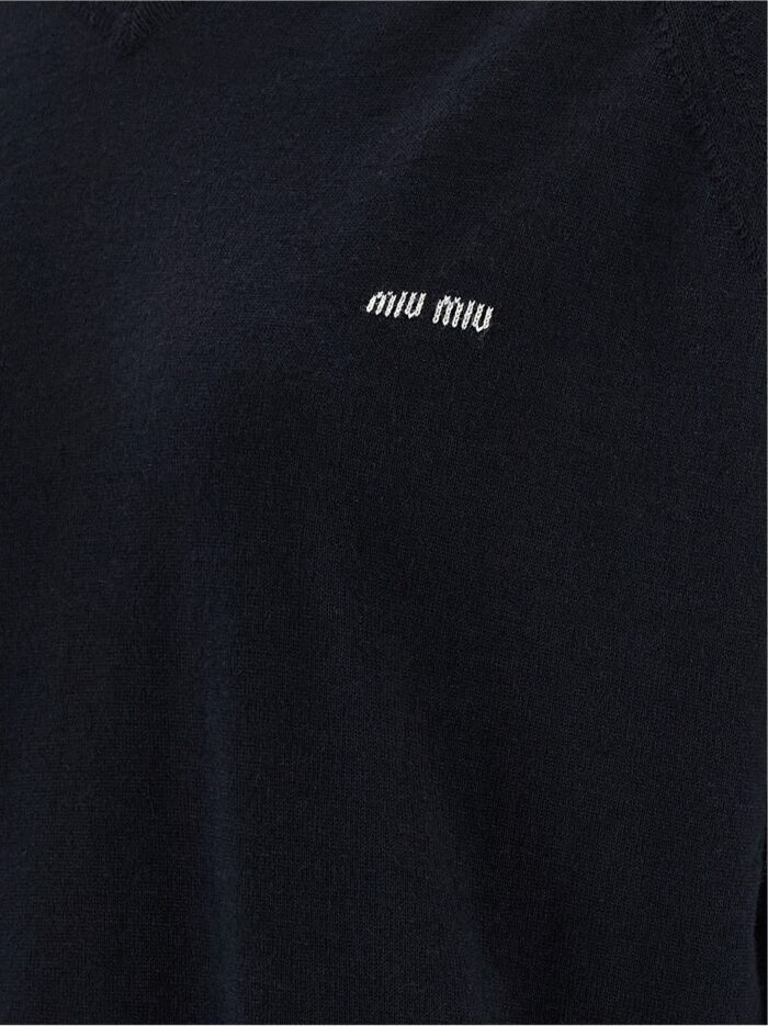 Miu Miu Logo Intarsia Sweater