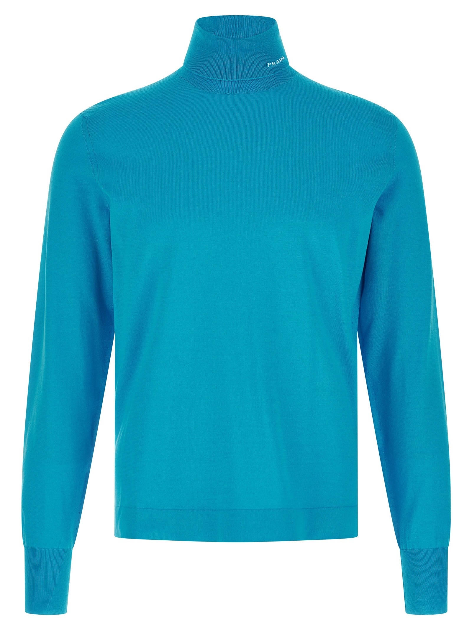 PRADA Logo Intarsia Turtleneck Sweater