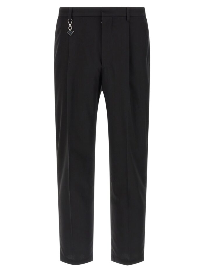 prada logo keyring pants PRADA Logo Keyring Pants