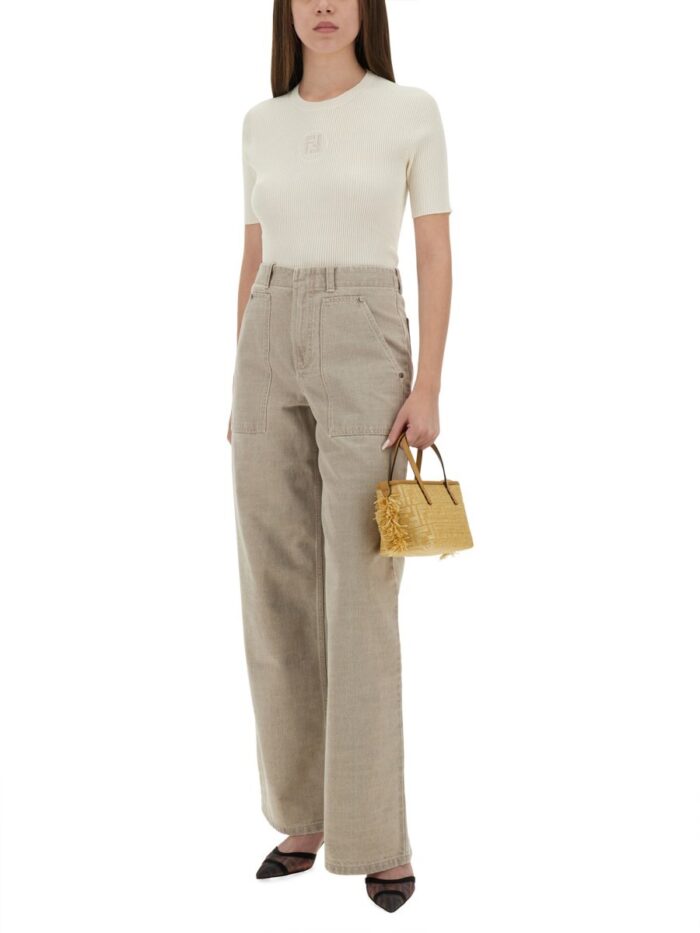 Fendi LOGO KNIT T-SHIRT