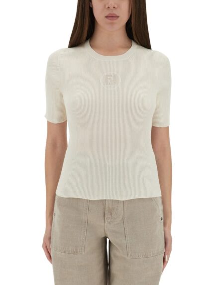 Fendi LOGO KNIT T-SHIRT