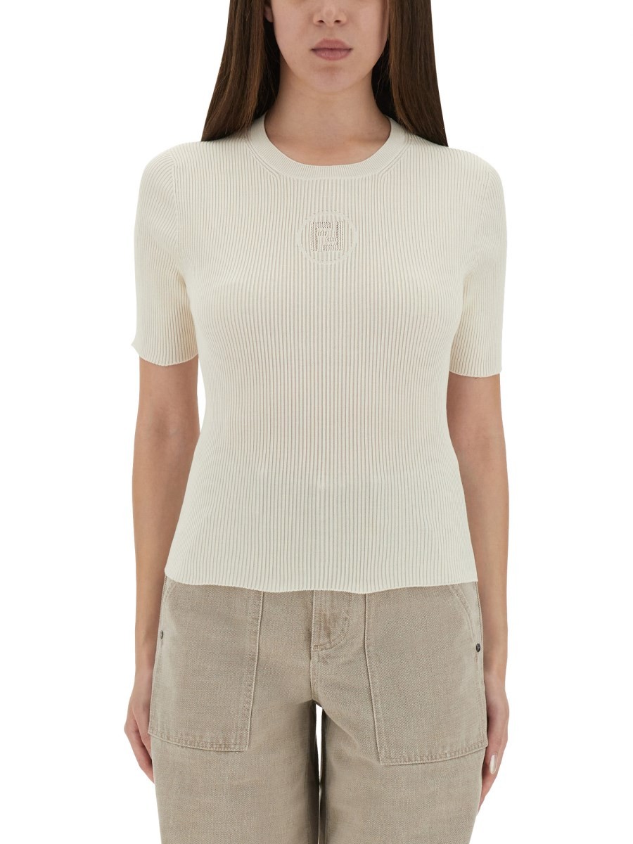 Fendi LOGO KNIT T-SHIRT