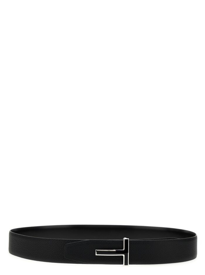 tom ford logo leather belt TOM FORD Logo Leather Belt