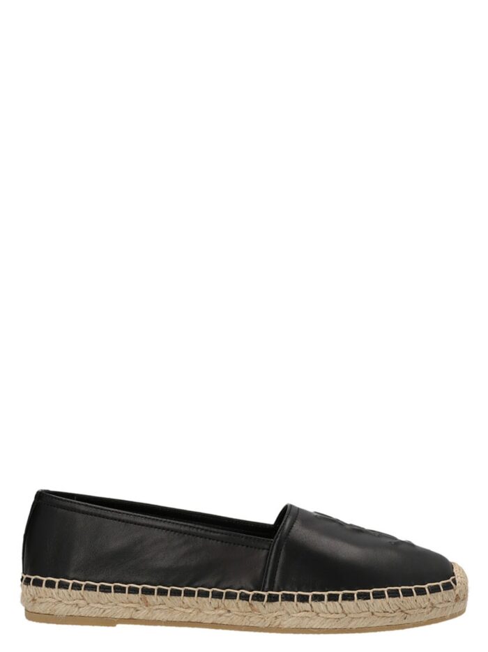 saint laurent logo leather espadrilles Saint Laurent Logo Leather Espadrilles
