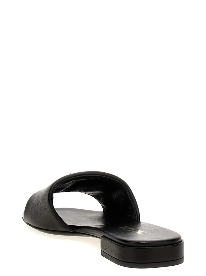 PRADA Logo Leather Sandals
