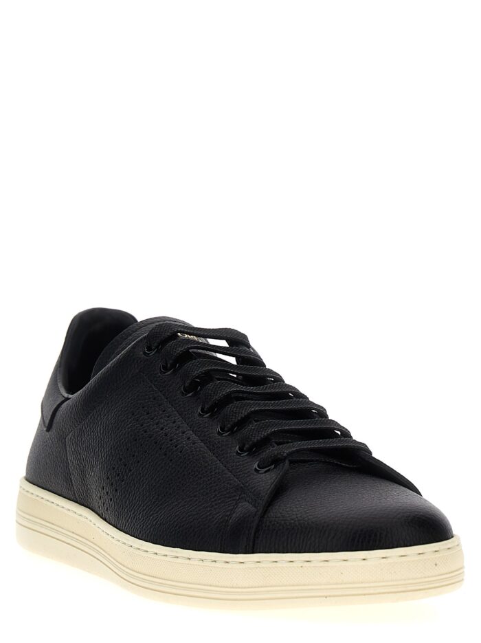 TOM FORD Logo Leather Sneakers