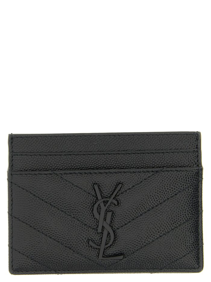 Saint Laurent Logo Matelassé Card Holder