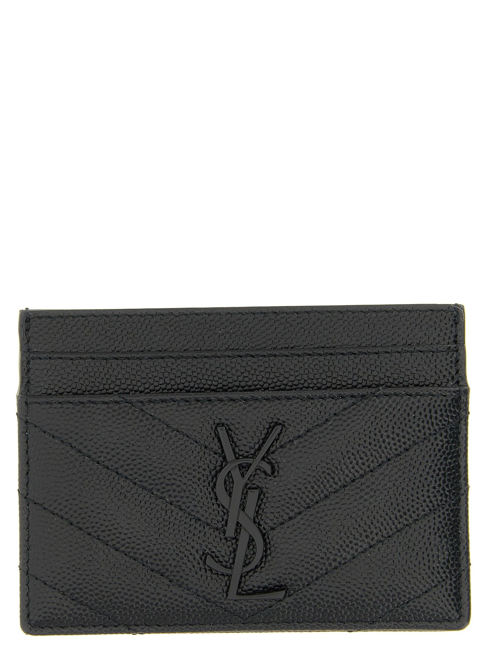 Saint Laurent Logo Matelassé Card Holder