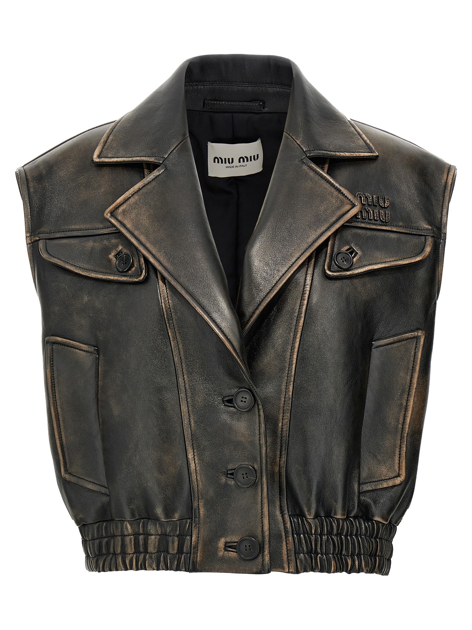 Miu Miu Logo Nappa Vest