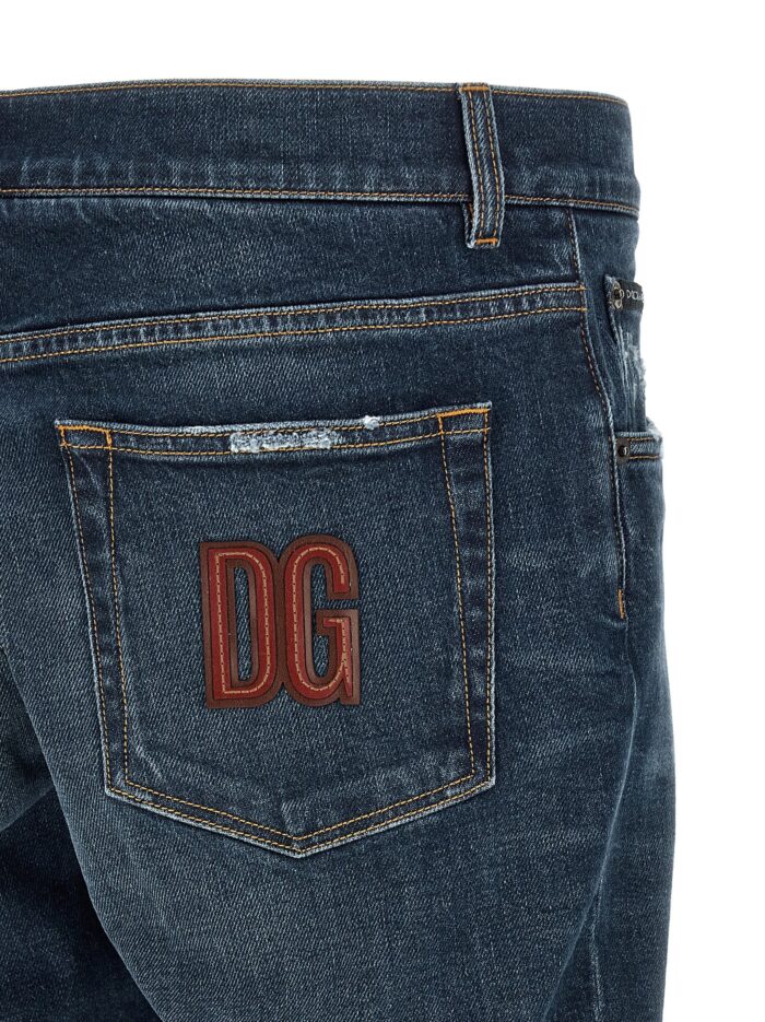 Dolce & Gabbana Logo Patch Jeans