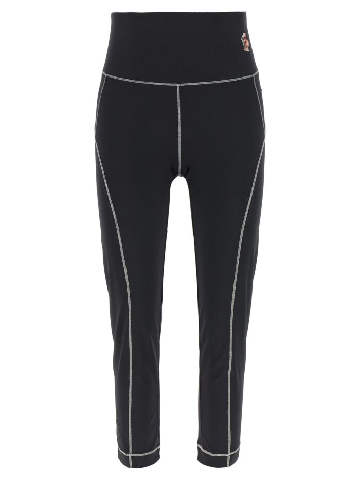 moncler grenoble logo patch leggings MONCLER GRENOBLE Logo Patch Leggings