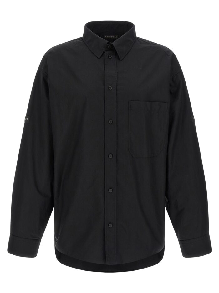 balenciaga logo patch shirt Balenciaga Logo Patch Shirt