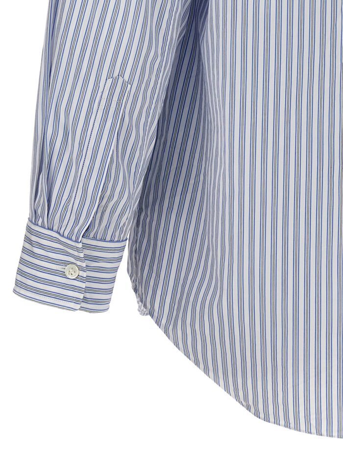 COMME DES GARCONS PLAY Logo Patch Striped Shirt