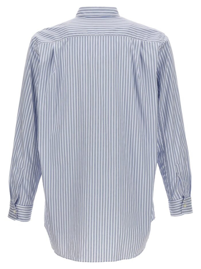 COMME DES GARCONS PLAY Logo Patch Striped Shirt