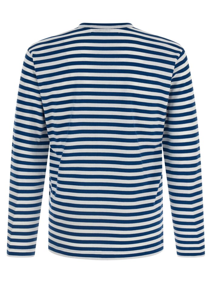 COMME DES GARCONS PLAY Logo Patch Stripes T-shirt