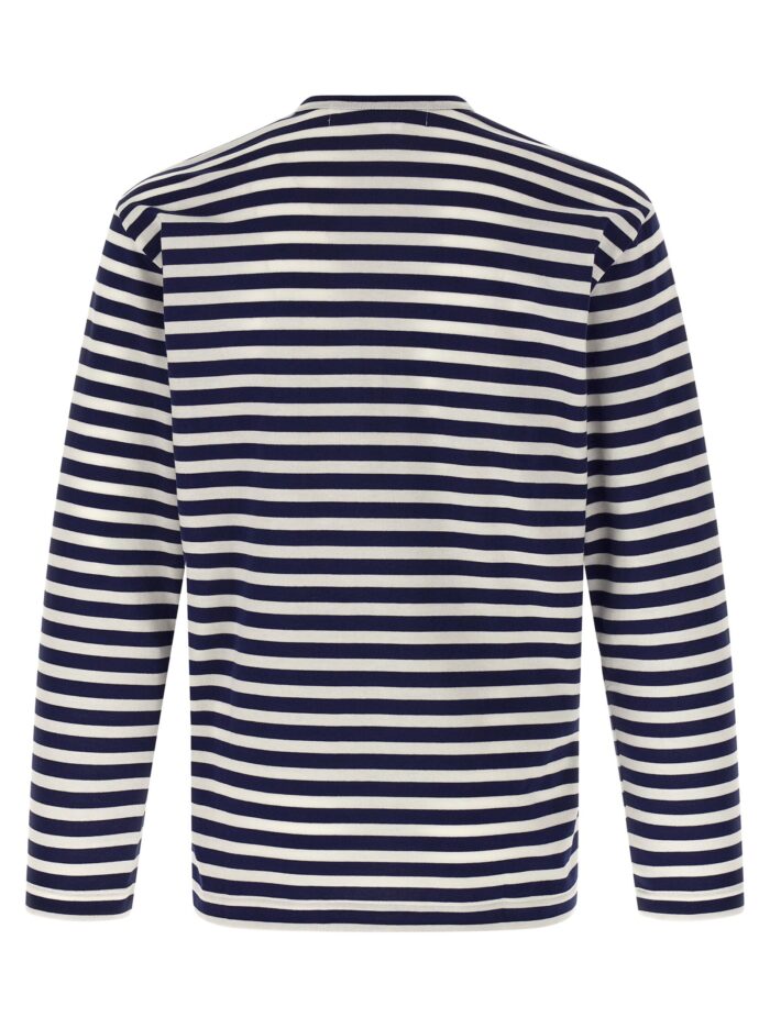 COMME DES GARCONS PLAY Logo Patch Stripes T-shirt