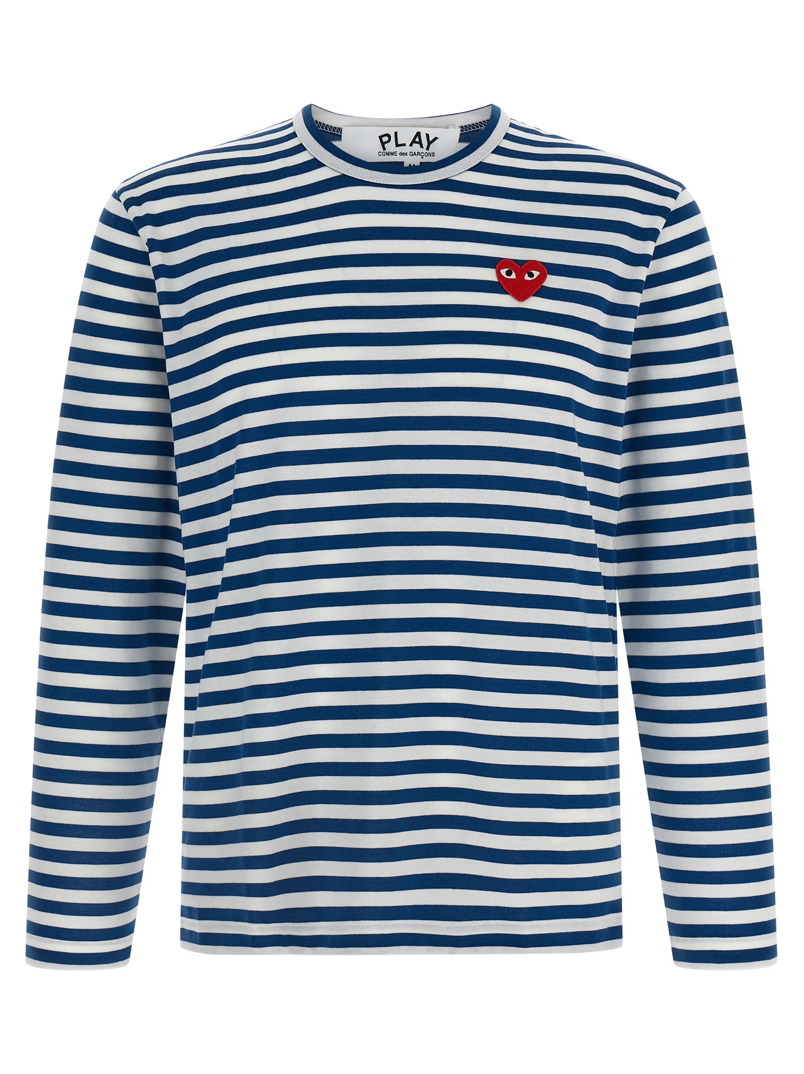 COMME DES GARCONS PLAY Logo Patch Stripes T-shirt
