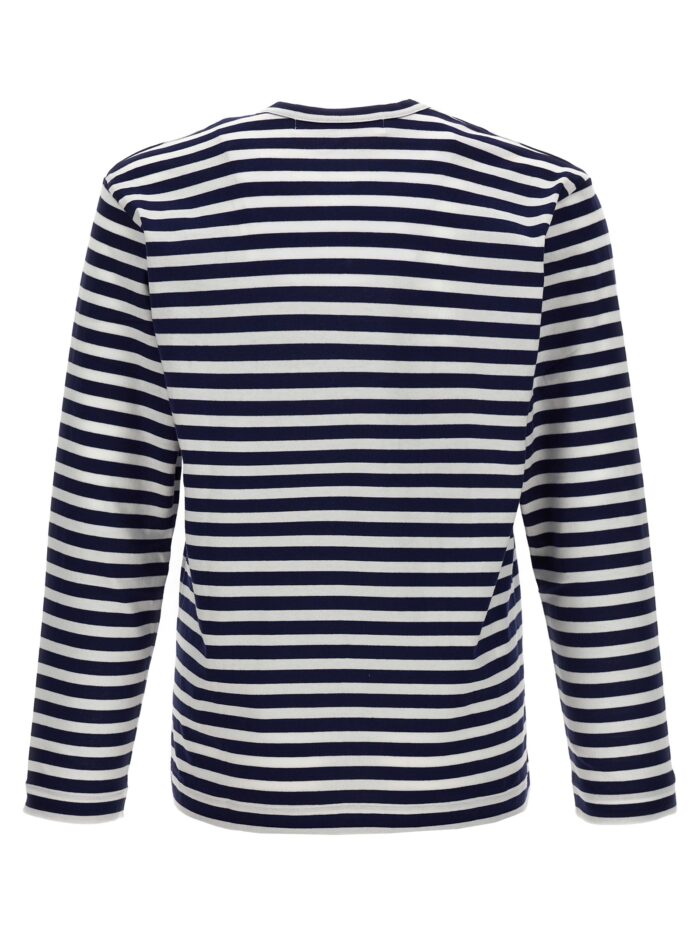 COMME DES GARCONS PLAY Logo Patch Stripes T-shirt