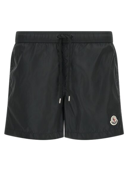 Moncler Logo Patch Swim Shorts