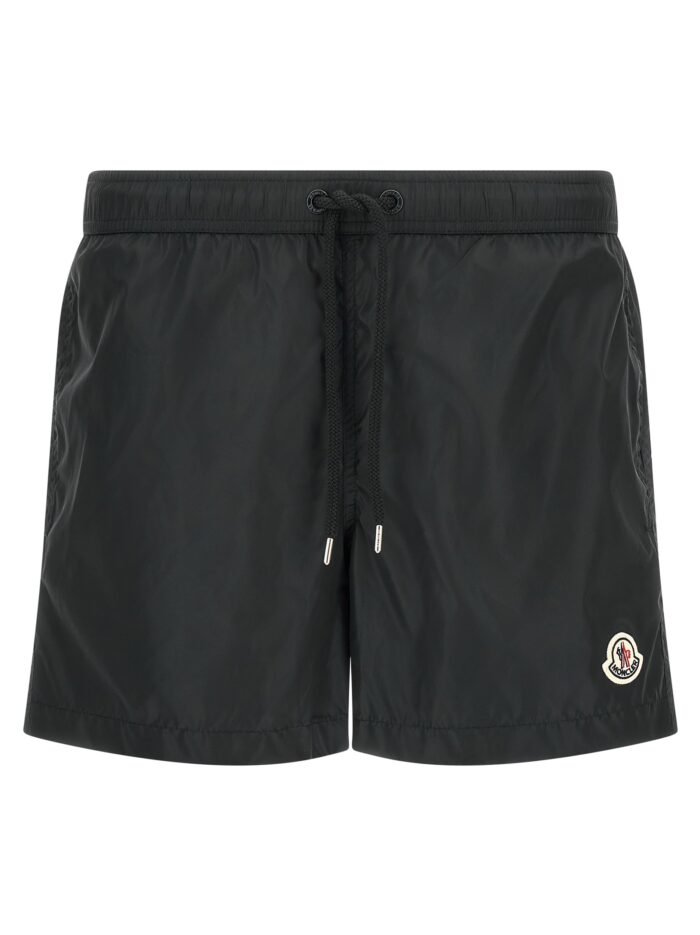 moncler logo patch swim shorts Moncler Logo Patch Swim Shorts