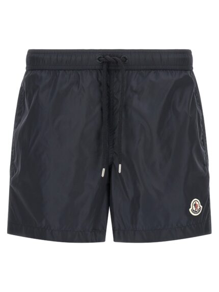 Moncler Logo Patch Swim Shorts