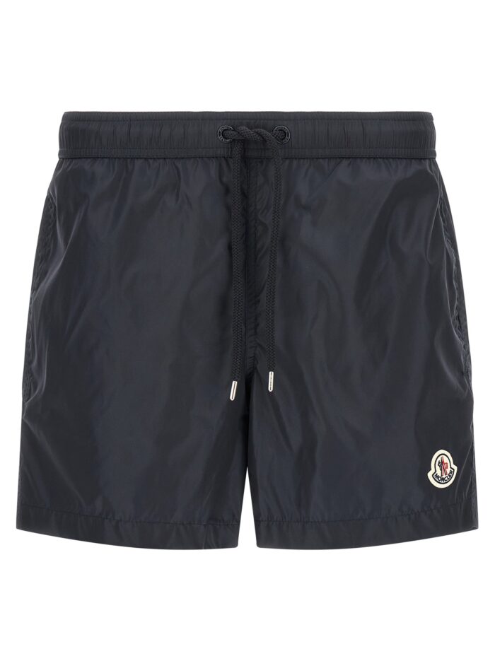 moncler logo patch swim shorts Moncler Logo Patch Swim Shorts