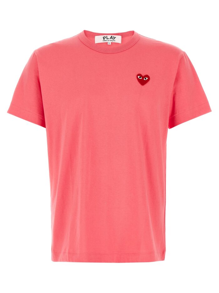 comme des garcons play logo patch t shirt COMME DES GARCONS PLAY Logo Patch T-shirt
