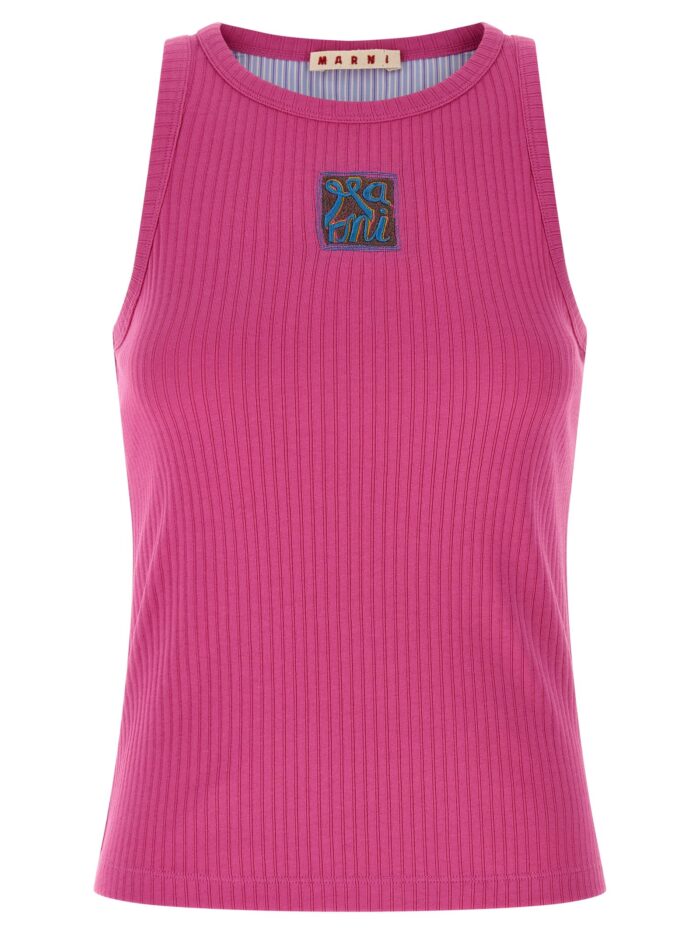 marni logo patch tank top Marni Logo Patch Tank Top