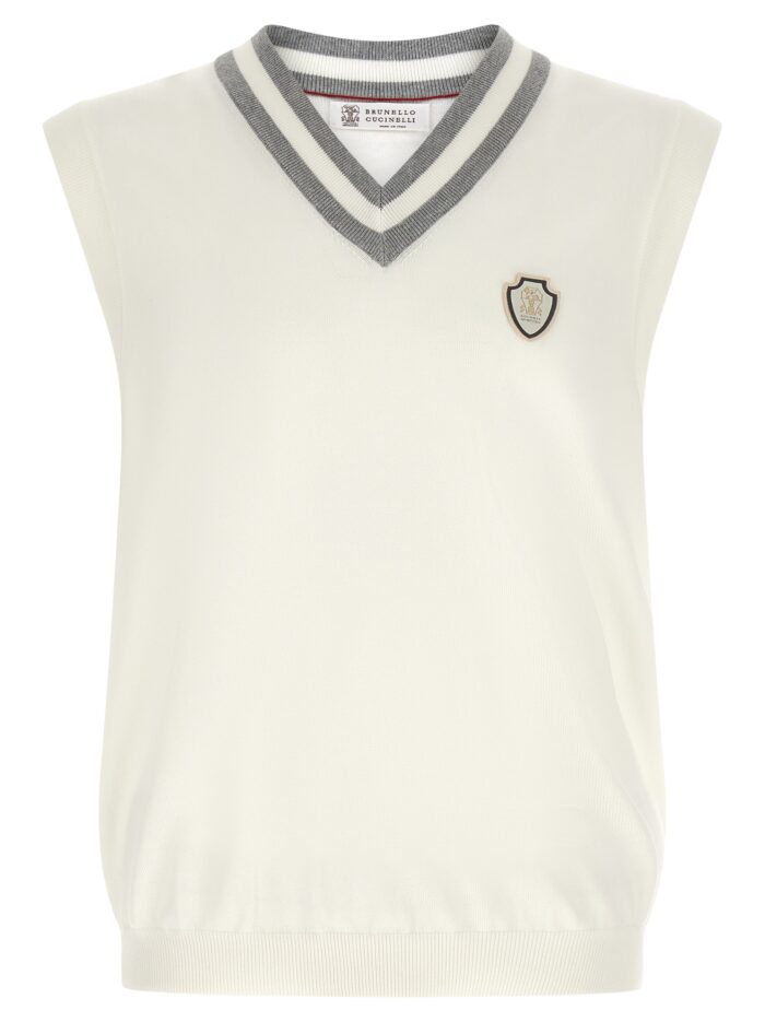 brunello cucinelli logo patch vest Brunello Cucinelli Logo Patch Vest